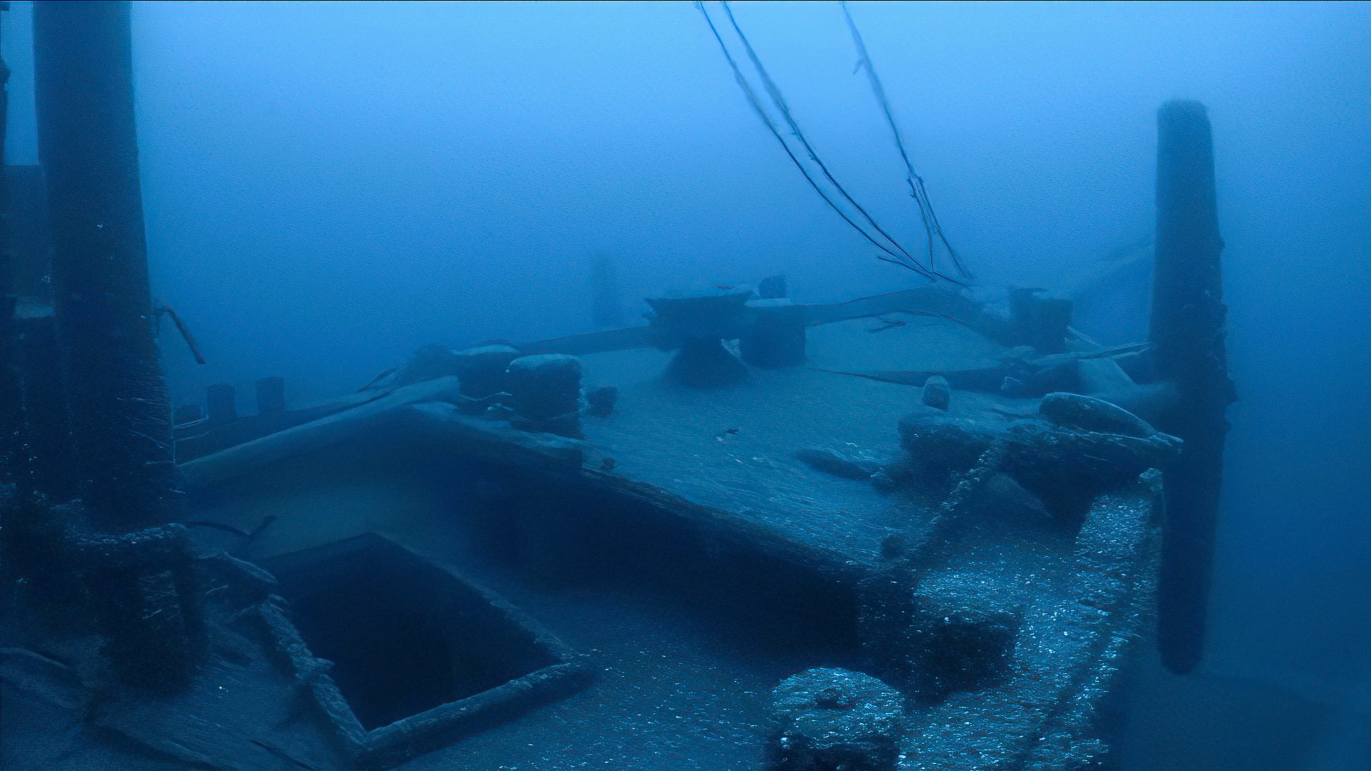 Ironton sitting at the bottom of Lake Huron. 