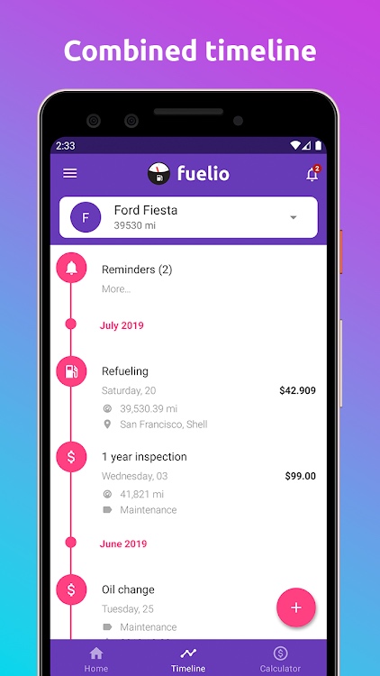 Fuelio Fuel and Mileage Tracking Dashboard