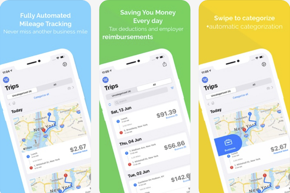 MileWiz 2020 Mileage Tracking Interface