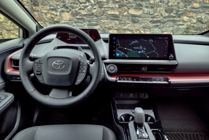 Interior of the 2023 Toyota Prius Prime.