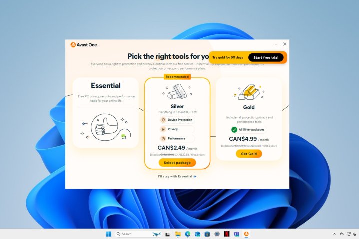 alt: Avast One offers a 60-day free trial for premium features.