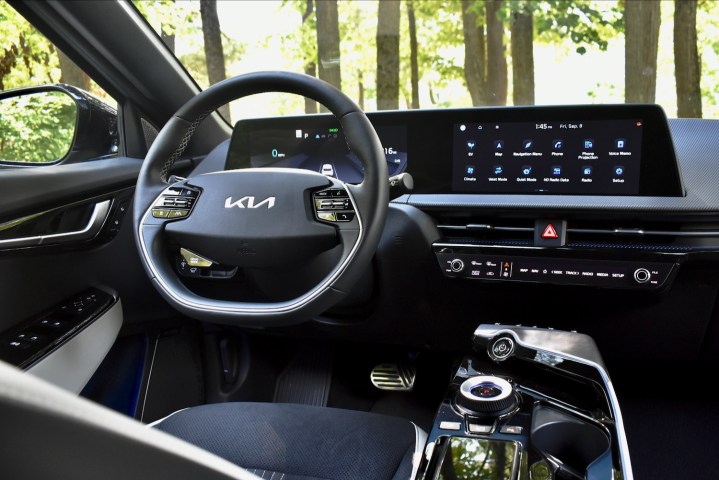 Interior of the 2023 Kia EV6 GT-Line.