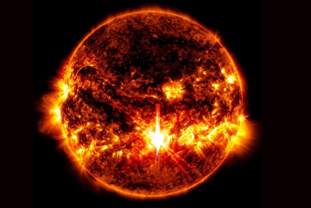 An X9.0 solar flare.