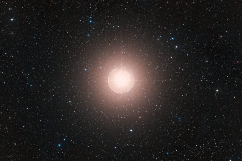 Betelgeuse as seen by the Hubble Space Telescope.