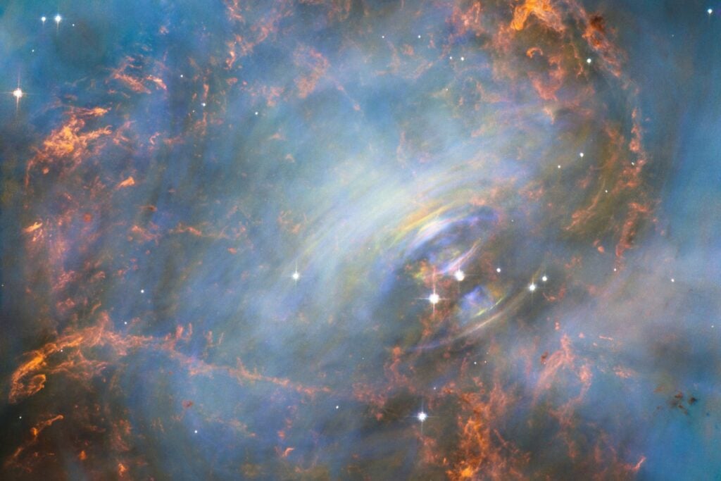 A neutron star in the Crab Nebula.