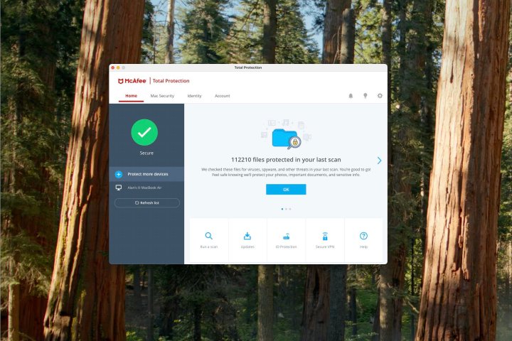 McAfee+ Premium’s Total Protection antivirus app shows my MacBook is secure. MaagX