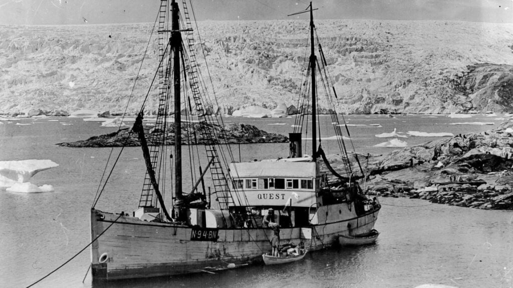 Ernest Shackleton's ship, the *Quest*, discovered off the coast of Canada.