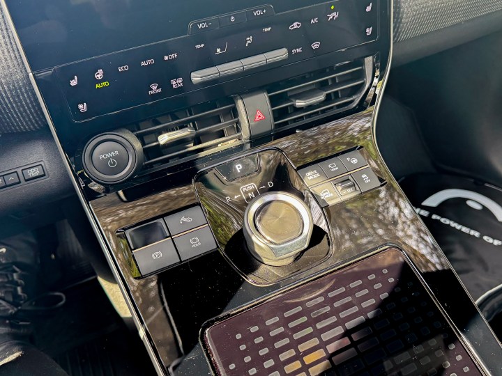 alt=Center console controls of the 2024 Subaru Solterra