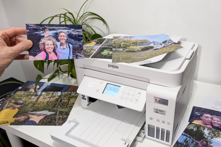 Photo printing quality is excellent on glossy paper.