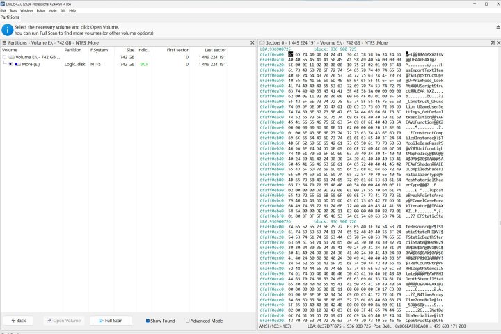 DMDE includes a disk editor, a powerful but dangerous feature.