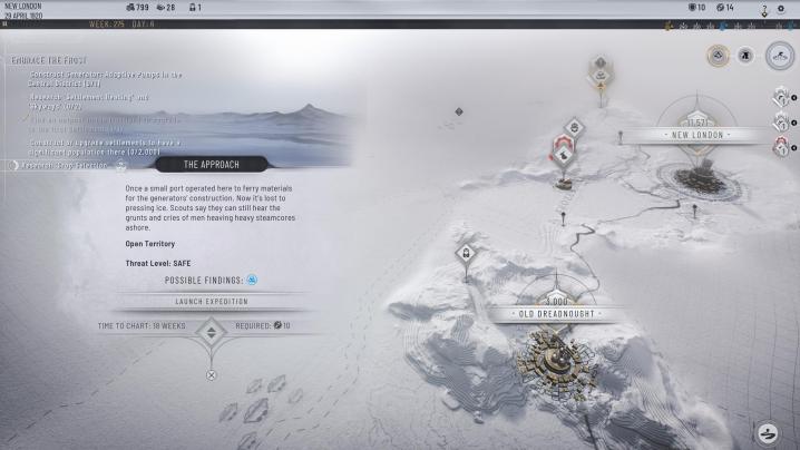 An event appears on screen in Frostpunk 2.