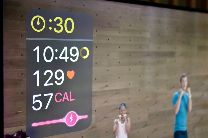 Data taken from an Apple Watch in Apple Fitness Plus.