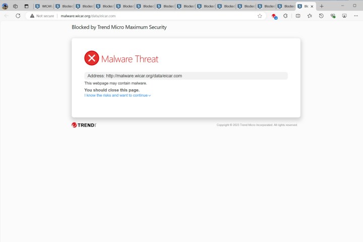 Trend Micro blocked all of Wicar