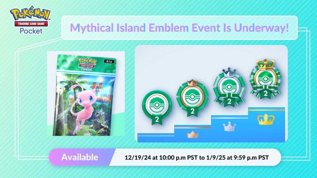 Pokemon TCG Pocket Mythical Island Emblem Event