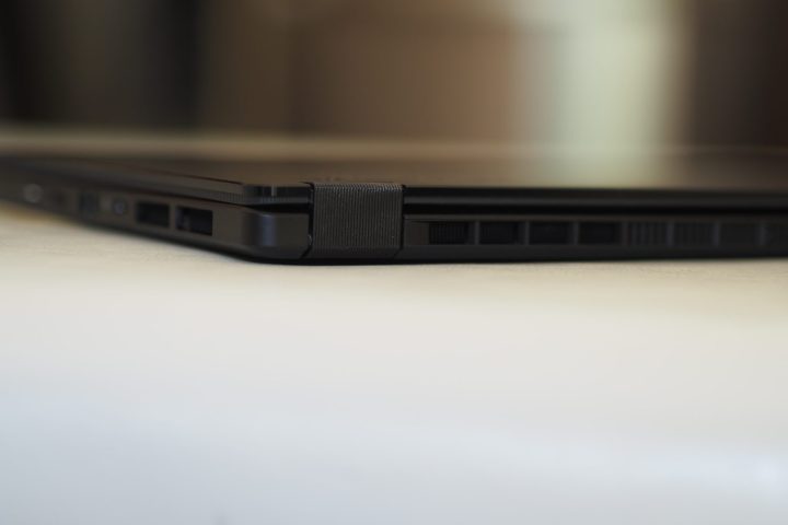 Asus ProArt PX13 rear view showing hinge and vent.