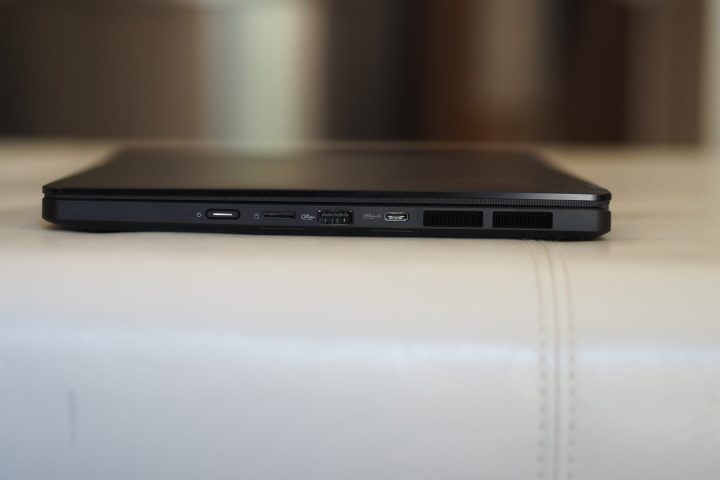 Asus ProArt PX13 right side view showing ports and vents.