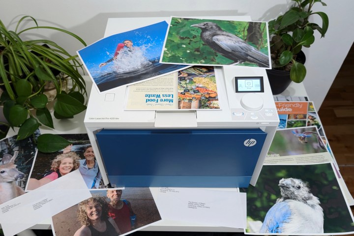 The Color LaserJet Pro 4201dw works with all my devices and prints well on a variety of media.