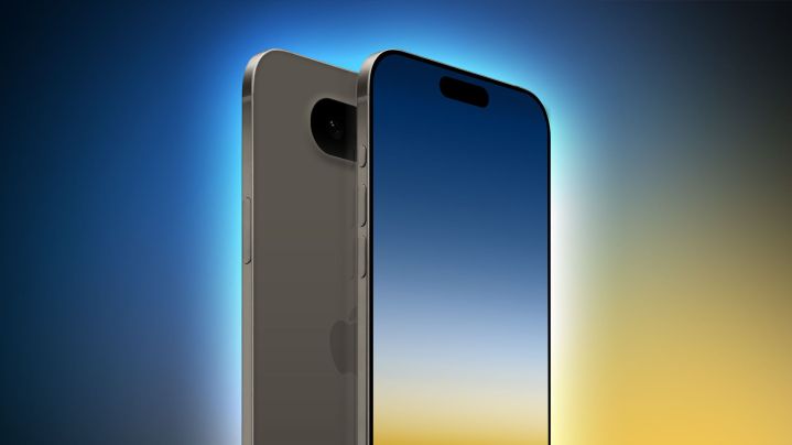 alt text: Mockup of the iPhone 17 with a single rectangular rear camera module.