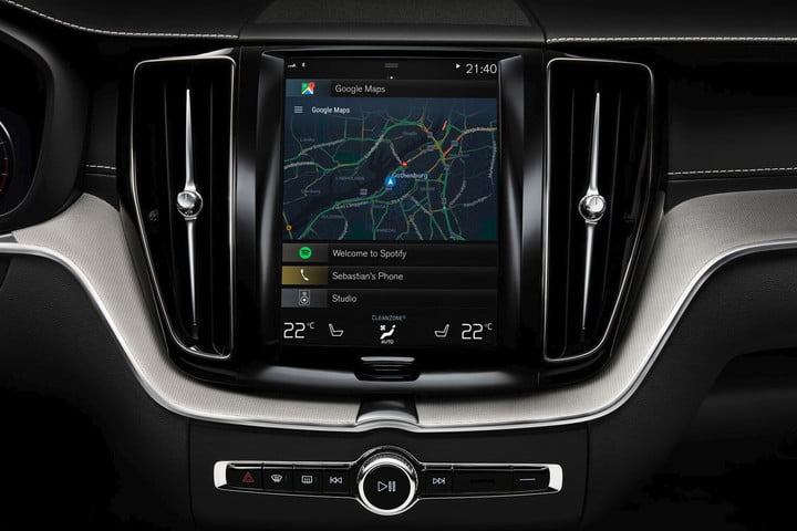 alt text describing the Volvo Sensus infotainment system.