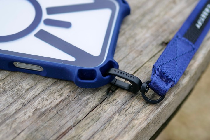 The lanyard attached to the Casetify Ultra Bounce case.