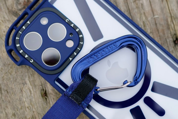 A carabiner with the Casetify Ultra Bounce case.