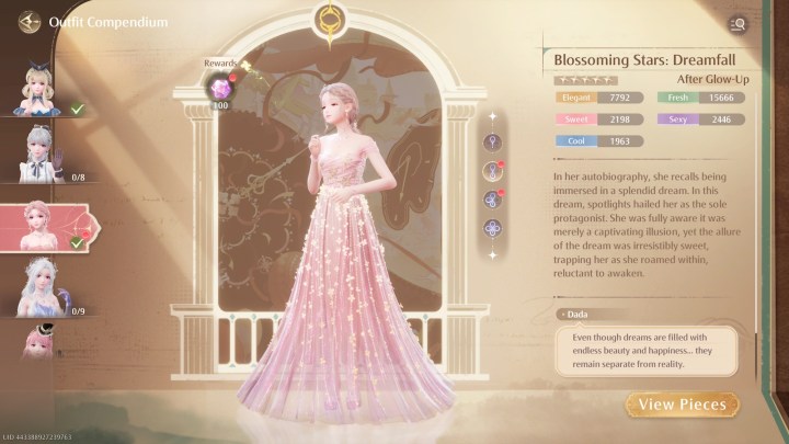 Compendium outfit in Infinity Nikki.