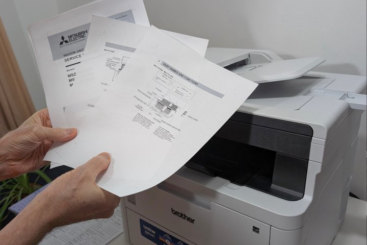 Brother's MFC-L3720CDW prints fine text with crisp detail.