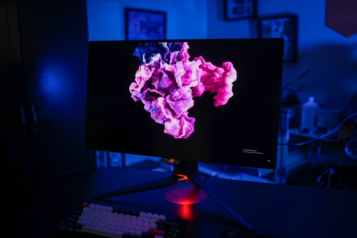 An OLED demo on the Asus ROG Swift PG27AQDP.