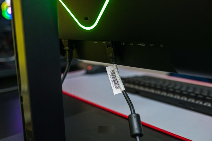 Connectivity options on the HP Omen 27k.