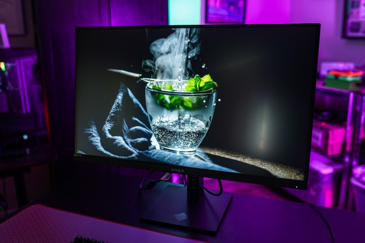 OLED content displayed on the HP Omen 27k monitor.