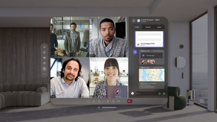 Microsoft Teams on Apple Vision Pro.