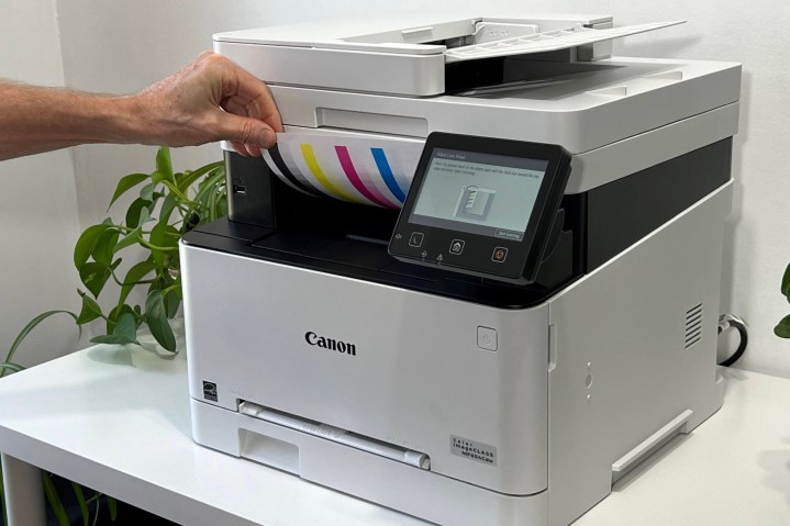 Canon's color balance sheet helps optimize print quality.