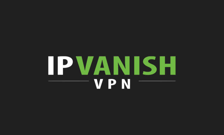 The IPVanish VPN logo on a black background.