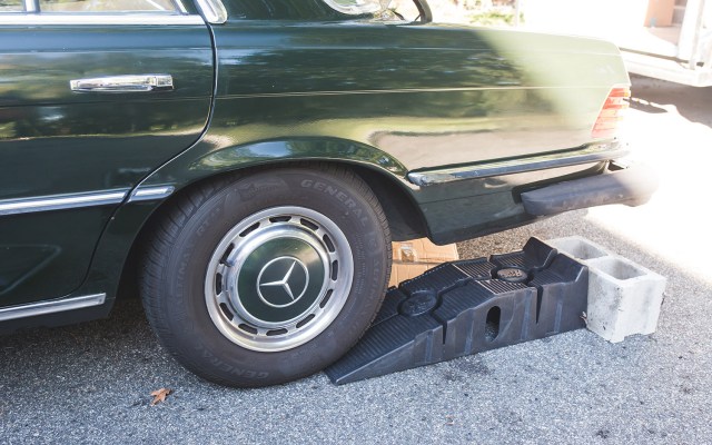 Jack stands and wood blocks