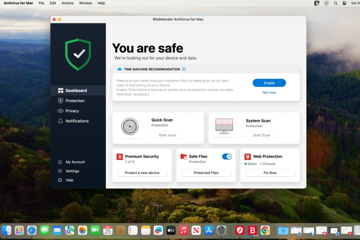 alt: Bitdefender for Mac interface seamlessly integrated with macOS.