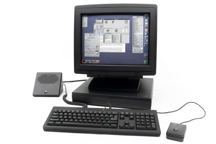 A NeXTstation computer running the NeXTSTEP operating system.