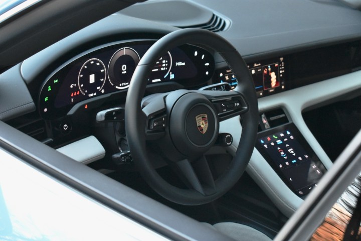 2025 Porsche Taycan 4S dashboard.