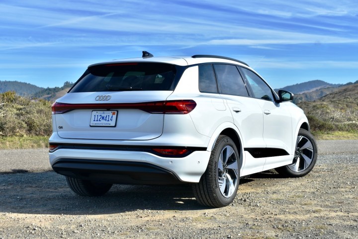 2025 Audi Q6 e-tron rear quarter view.