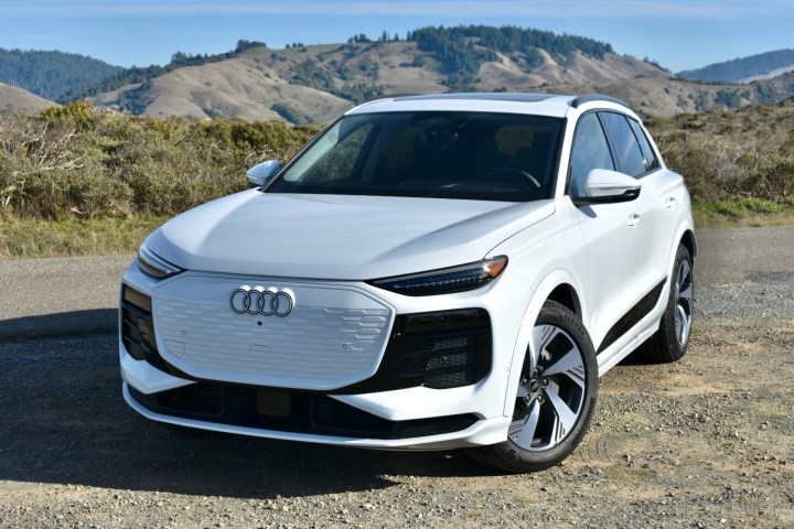 2025 Audi Q6 e-tron front quarter view.