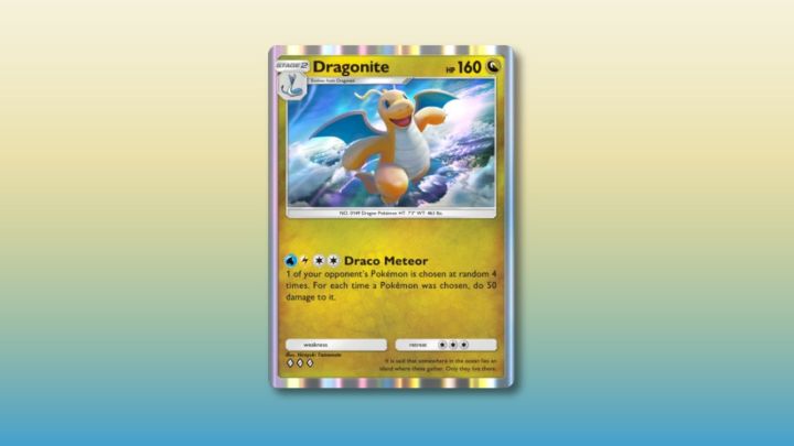 Dragonite card in Pokémon TCG Pocket.