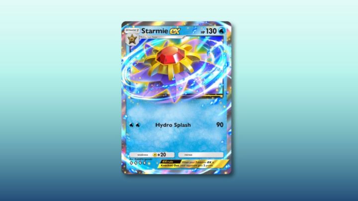 Starmie ex card in Pokémon TCG Pocket.