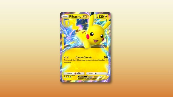 Pikachu ex card in Pokémon TCG Pocket.