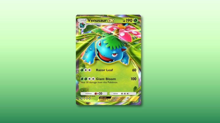 Venusaur ex card in Pokémon TCG Pocket.