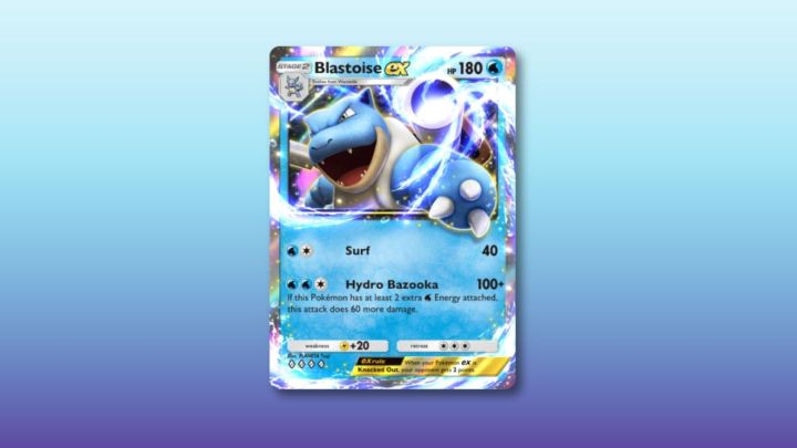 Blastoise ex card in Pokémon TCG Pocket.