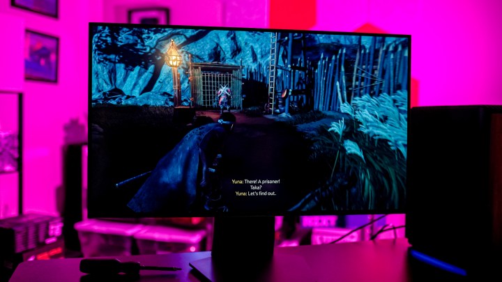 Ghost of Tsushima on the LG UltraGear Dual Mode OLED.