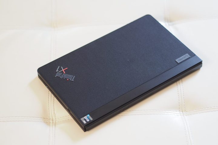 alt: Lenovo ThinkPad X1 Fold folded in folio mode