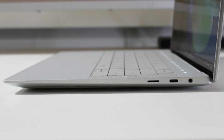 The ports on the side of the Dell XPS 14.