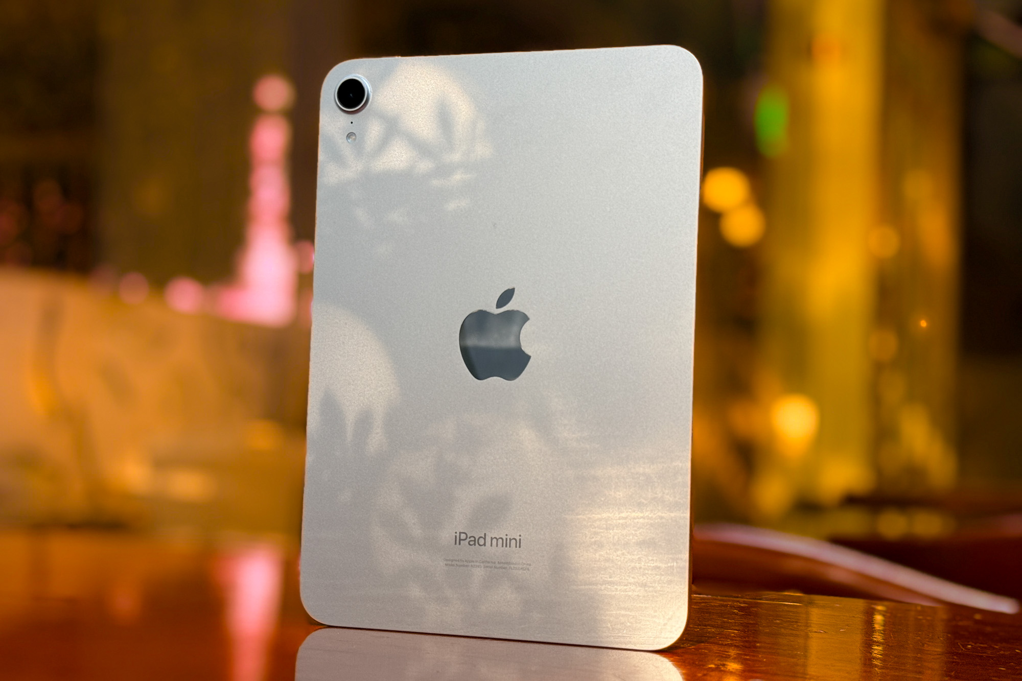 Rear view of Apple iPad mini with A17 Pro.