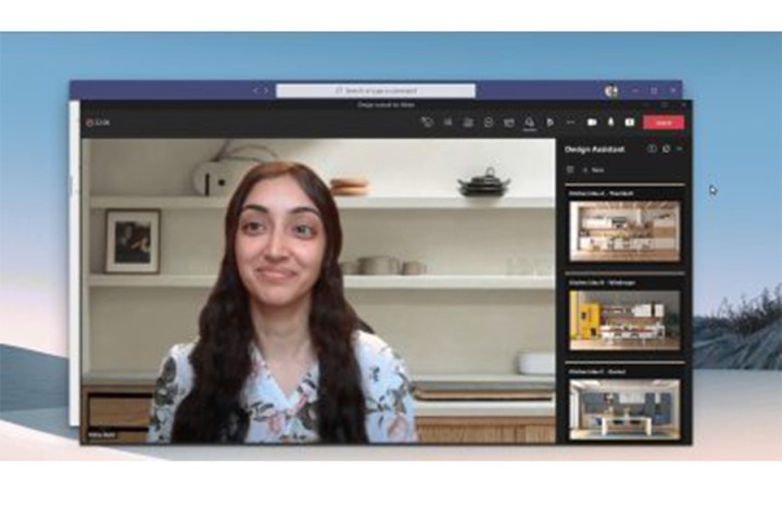 alt text: Microsoft Teams video call interface