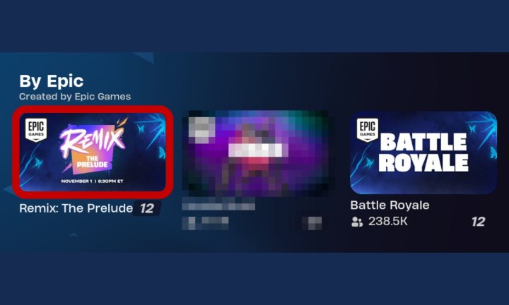 Fortnite Remix playlist in Discover